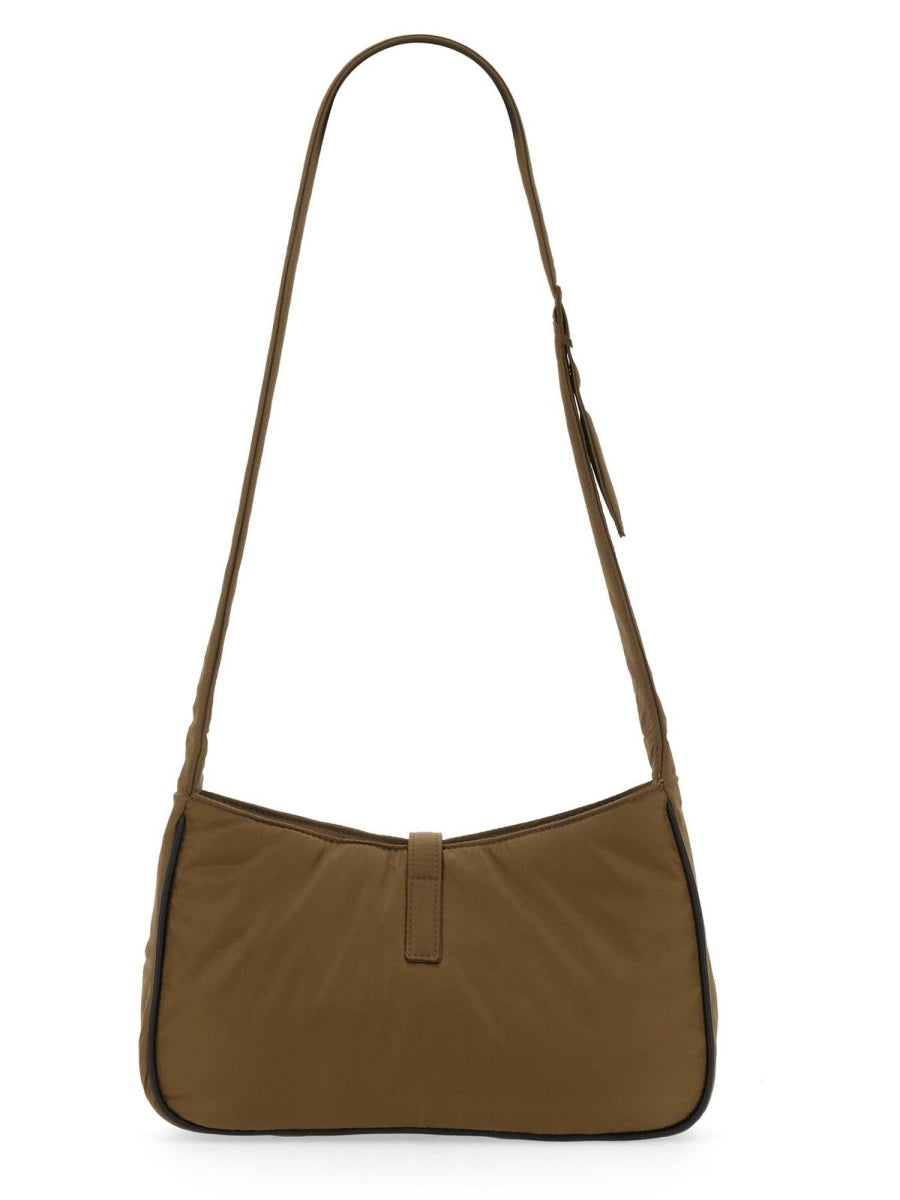 Saint Laurent Le 5 À 7 Shoulder Bag — Brown Polyamide