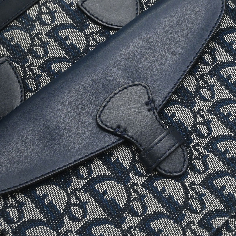 Christian Dior Vintage Trotter Pocket Diorissimo Canvas Navy Bag