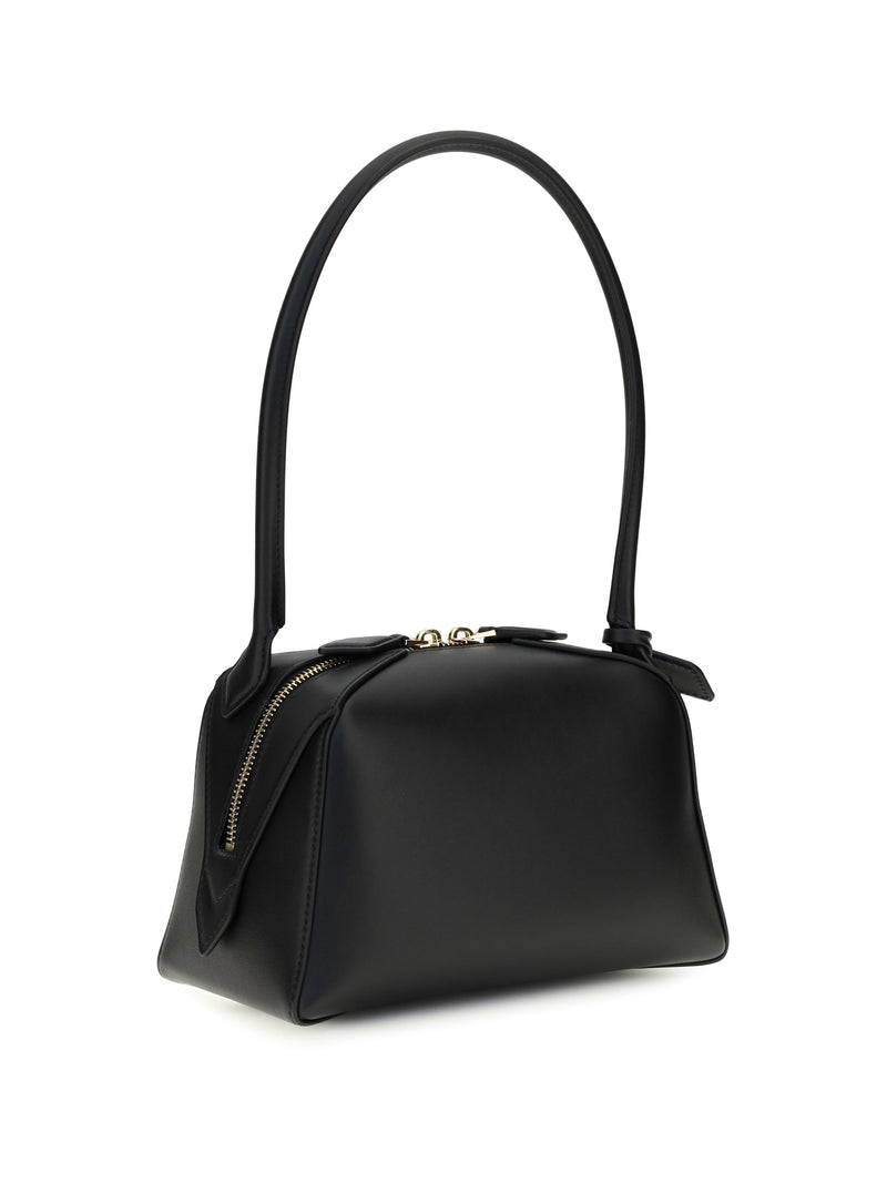 Alaïa Le Bouledogue Small Shoulder Bag — Black Leather