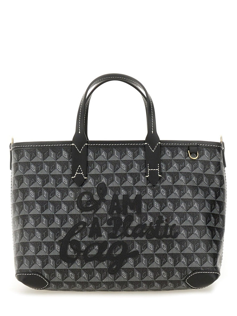 Anya Hindmarch I Am Tote Bag — Black Recycled Canvas