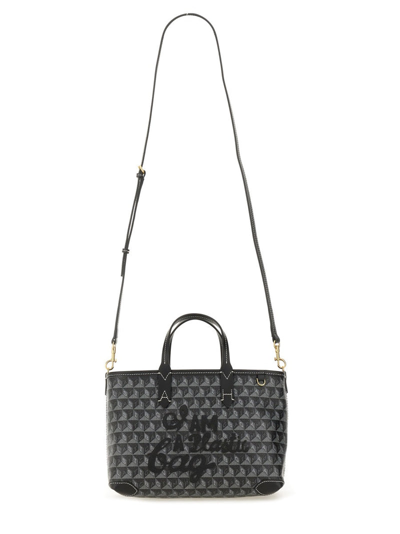 Anya Hindmarch I Am Tote Bag — Black Recycled Canvas