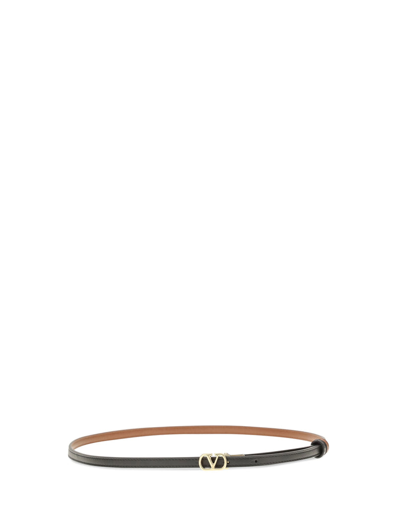 Valentino Garavani Belt — Black Calf Leather Bos Taurus
