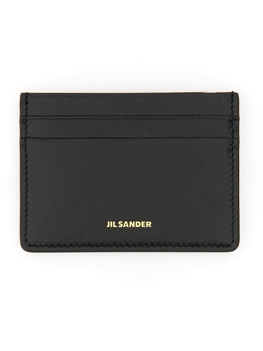 Jil Sander Leather Card Case — Black Wallets & Purses