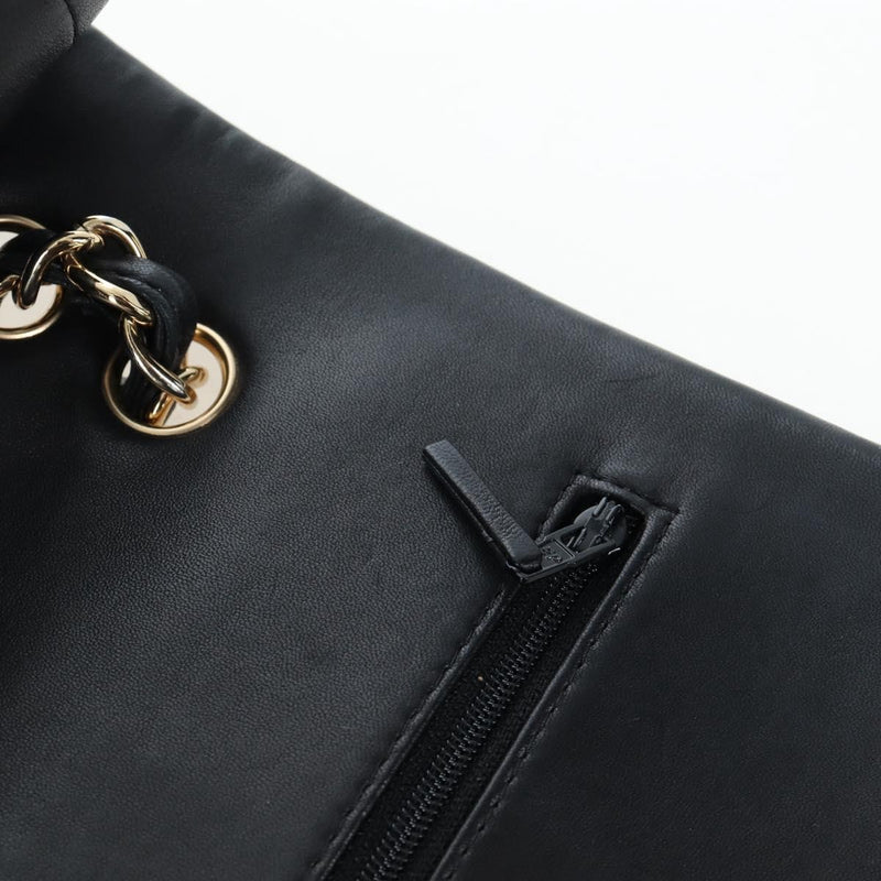 Chanel Classic Timeless Double Flap Quilted Caviar Black Leather Bag