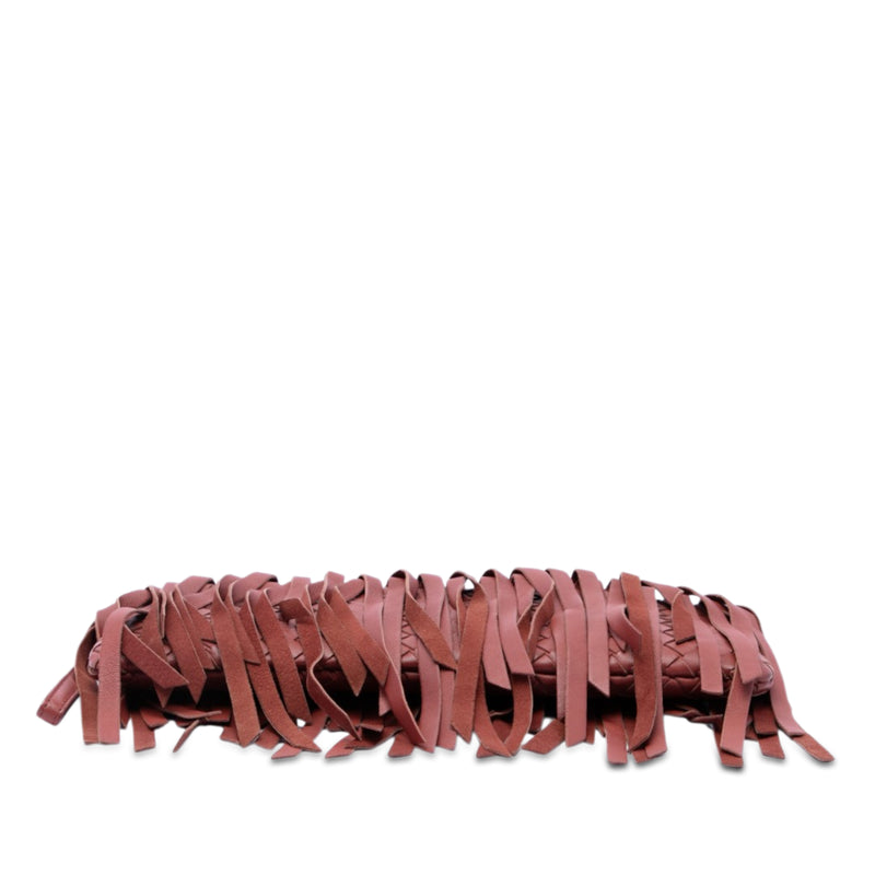 Lambskin Intrecciato Fringe Clutch - Image 3