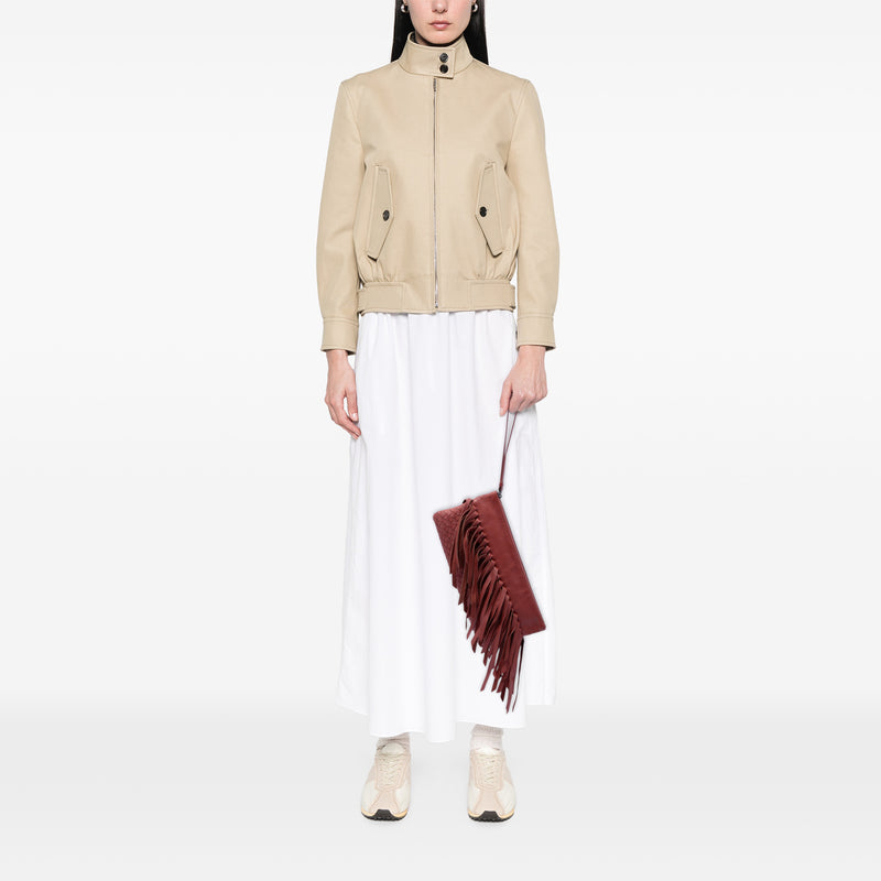 Lambskin Intrecciato Fringe Clutch - Image 6