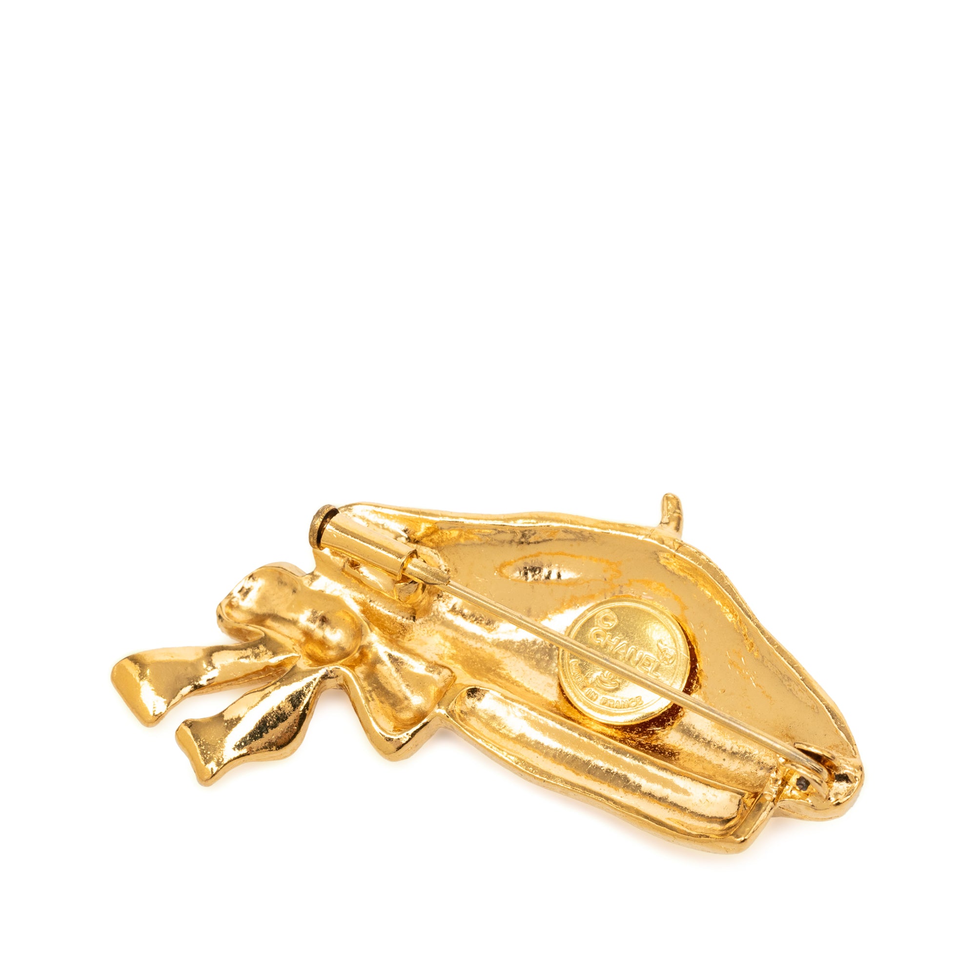 Gold Plated Beret Hat Brooch - Image 2