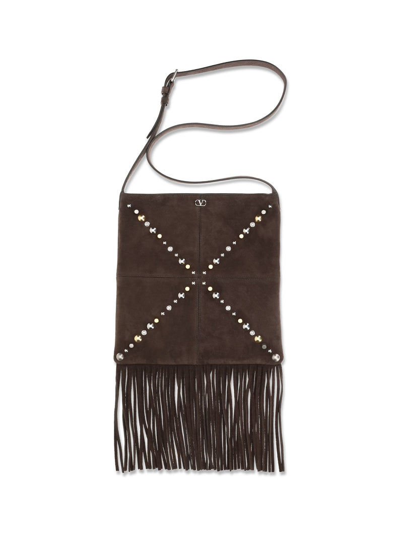 Valentino Garavani Shoulder Bag — Brown Calf Leather