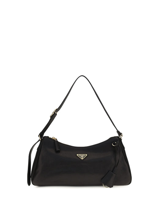 Prada Aimée Shoulder Bag — Black Calf Leather