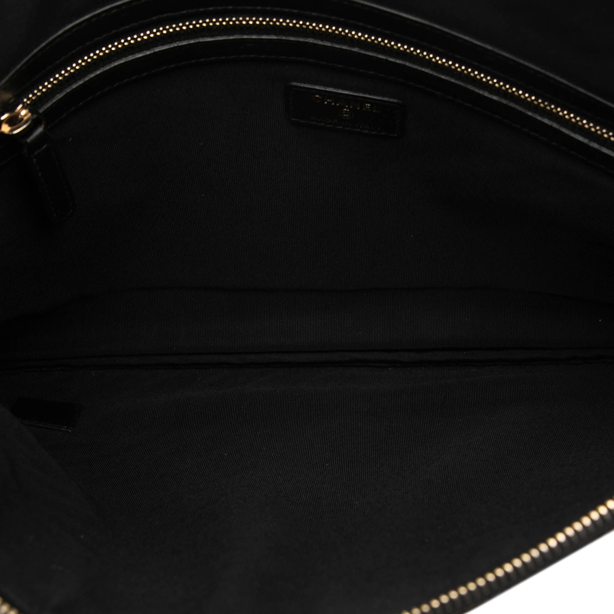 Large Chevron Iridescent Caviar Boy O Case Clutch - Image 4