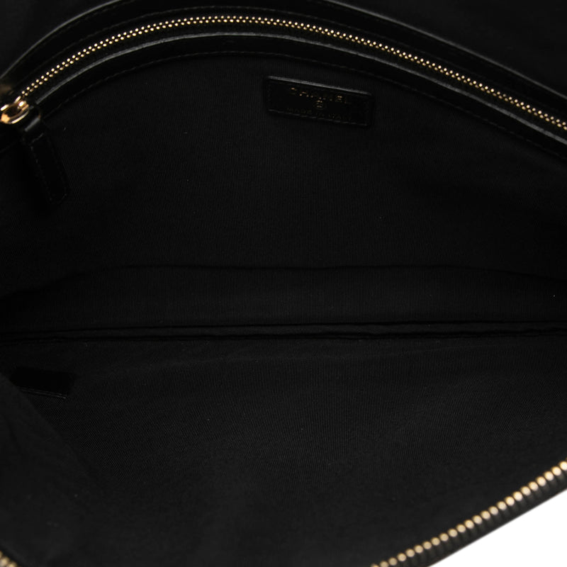 Large Chevron Iridescent Caviar Boy O Case Clutch - Image 4