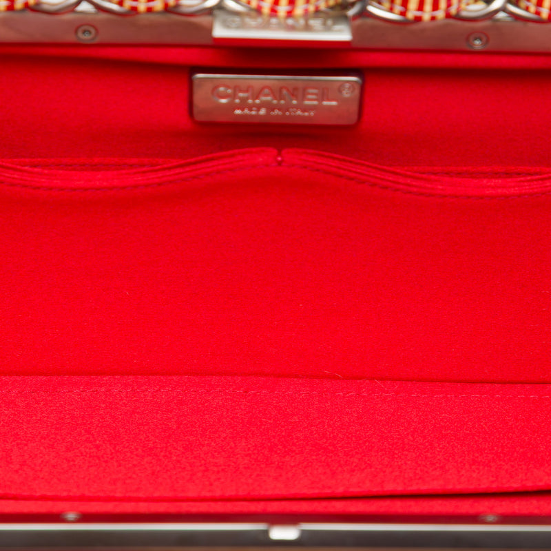 CC Patent Striped Chain Around Clutch - Image 4