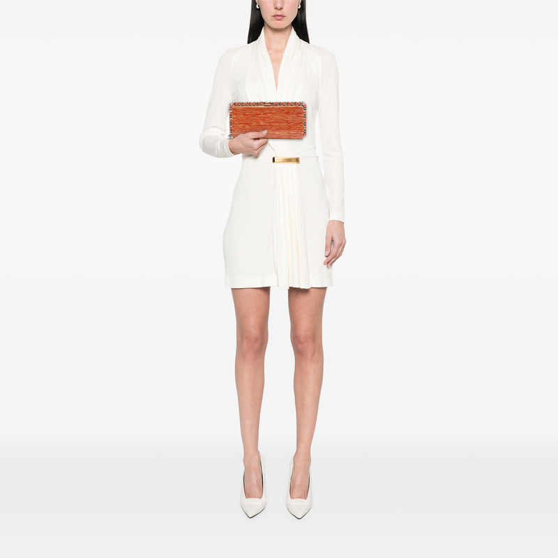 CC Patent Striped Chain Around Clutch - Image 6
