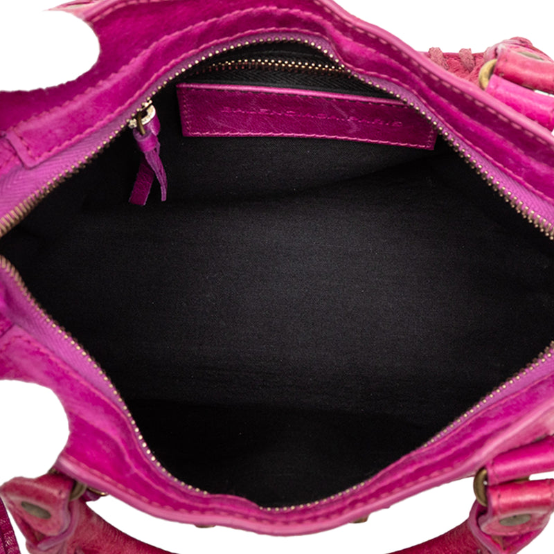 Mini Lambskin Motocross Stadio Laser Cut Cross Classic City Satchel - Image 4