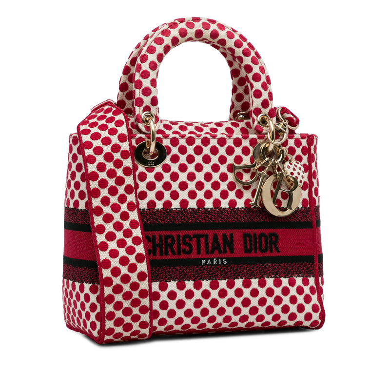 DiorAmour Medium Embroidered Canvas Dots Lady D Lite - Image 2
