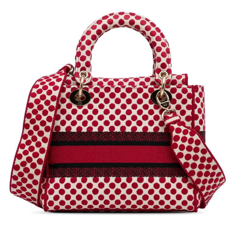 DiorAmour Medium Embroidered Canvas Dots Lady D Lite - Image 3