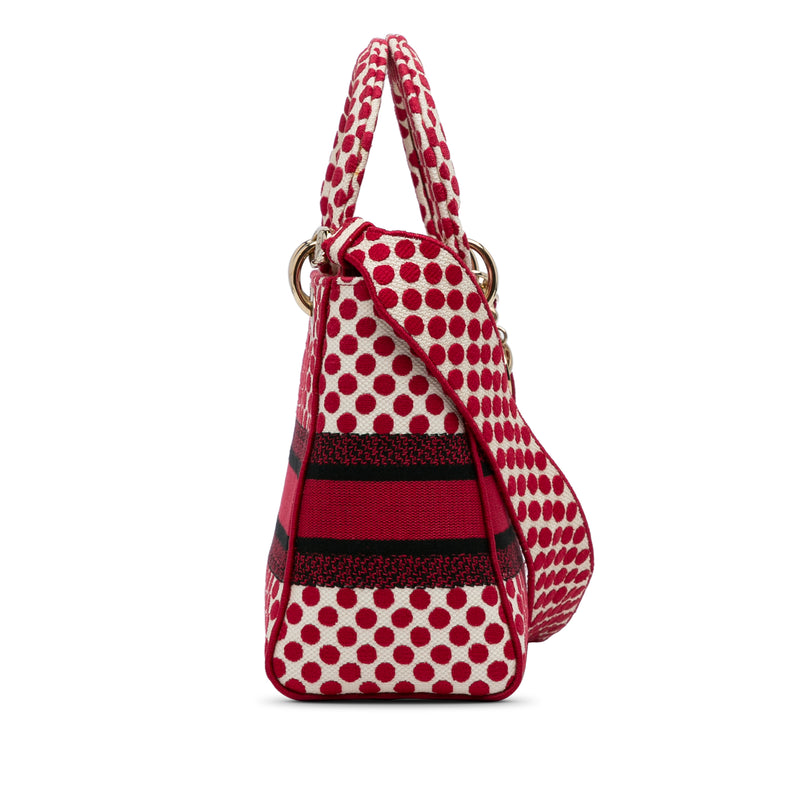 DiorAmour Medium Embroidered Canvas Dots Lady D Lite - Image 4