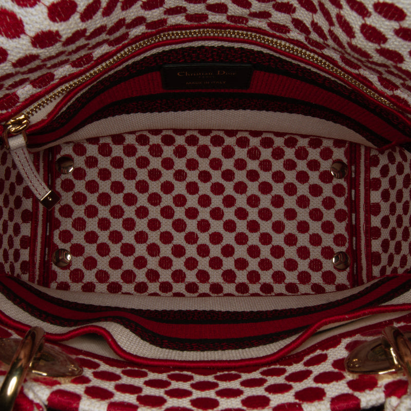 DiorAmour Medium Embroidered Canvas Dots Lady D Lite - Image 6