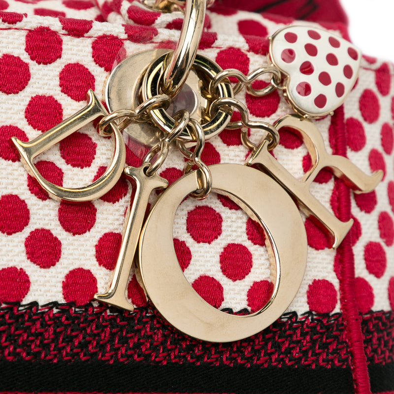 DiorAmour Medium Embroidered Canvas Dots Lady D Lite - Image 9