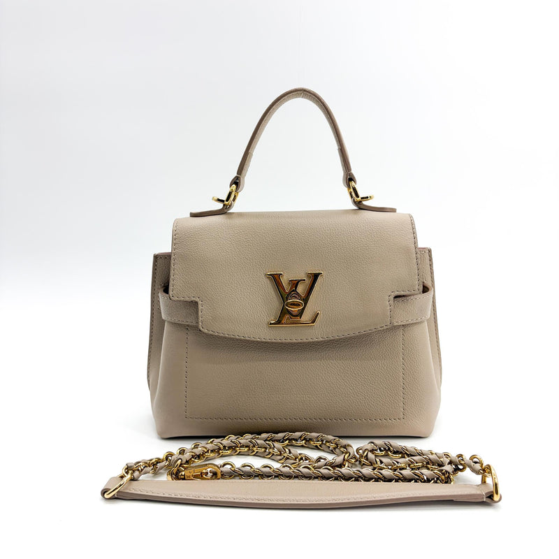 Louis Vuitton Lockme Ever Leather Beige Bag