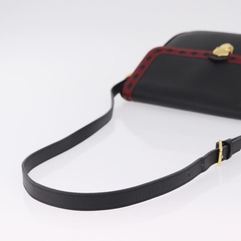 Saint Laurent Vintage Shoulder Bag Leather Black