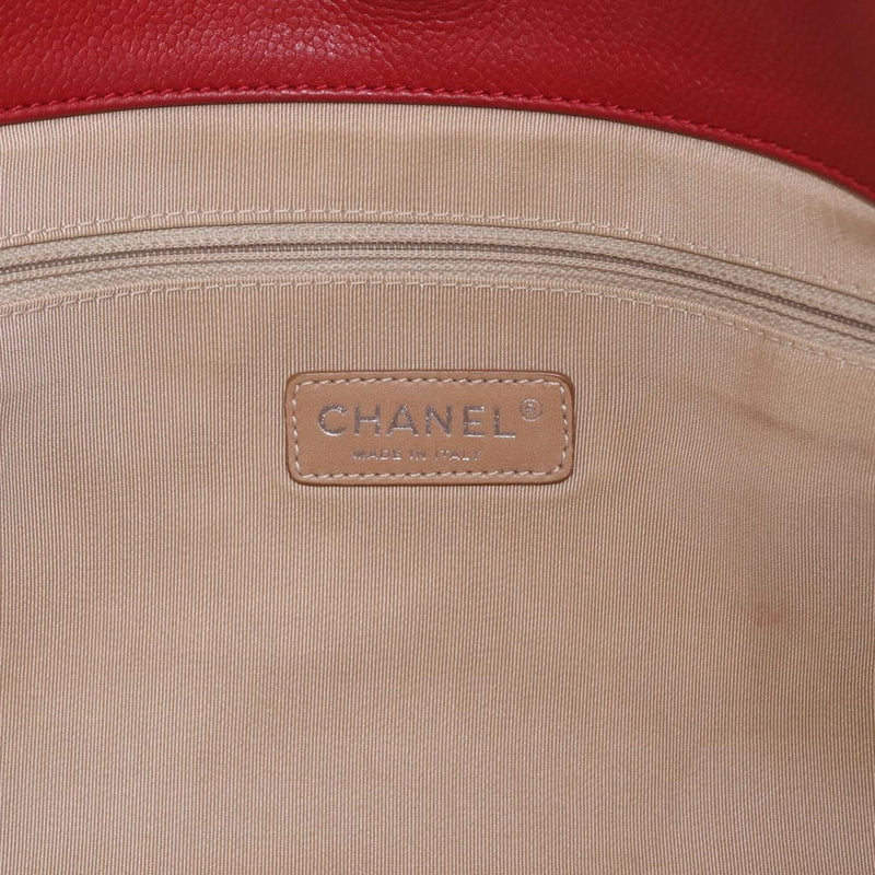 Chanel Timeless Cc Expandable Quilted Caviar Red Leather Bag