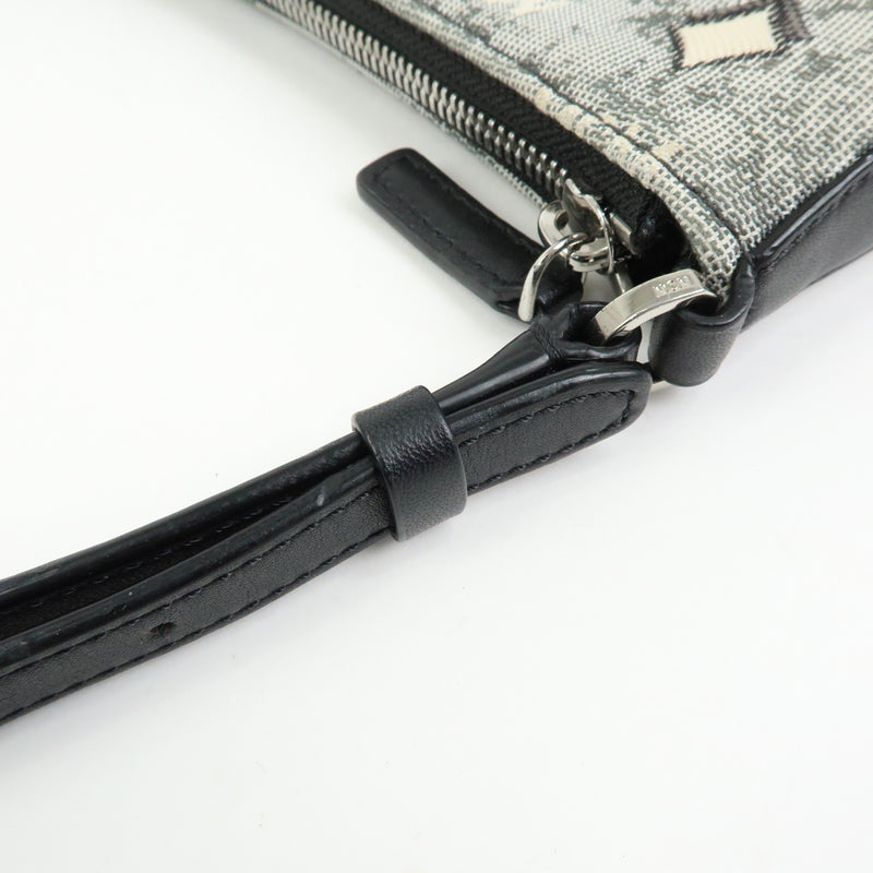 Mcm Vintage Vicetos Leather Gray Canvas Bag