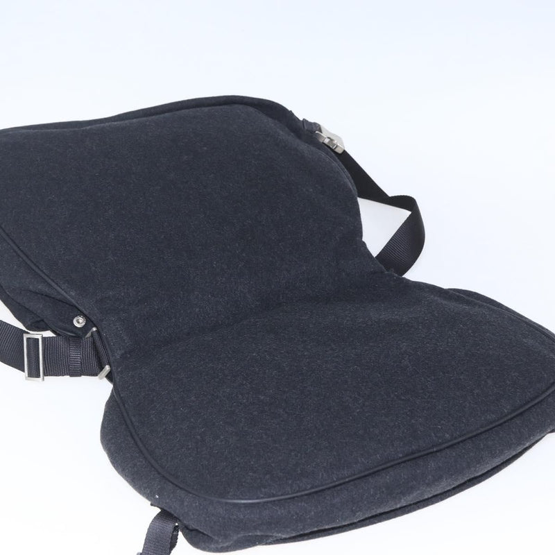 Prada Shoulder Wool Black Bag