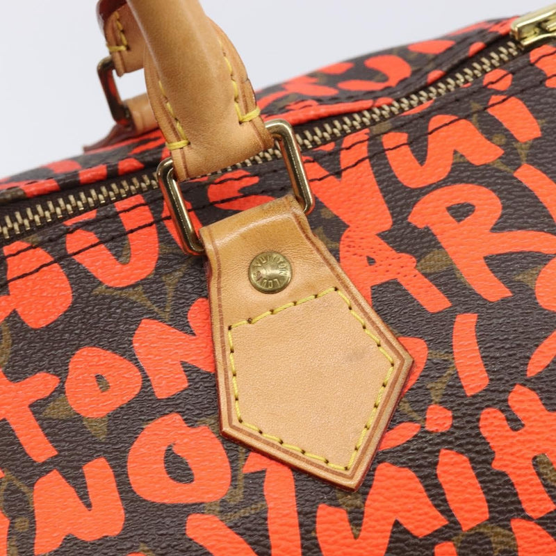Louis Vuitton Speedy Limited Edition Monogram Graffiti Orange Canvas Bag
