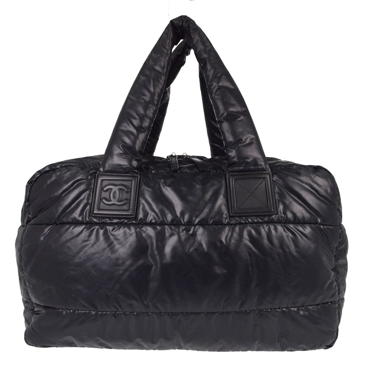 Chanel Coco Cocoon Bowling Quilted Nylon Black Bag