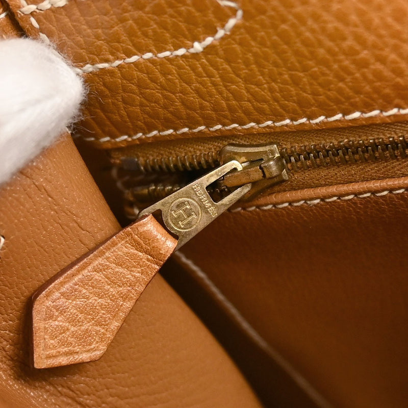 Hermes Kelly Brown Ardennes With Gold Hardware Leather Bag