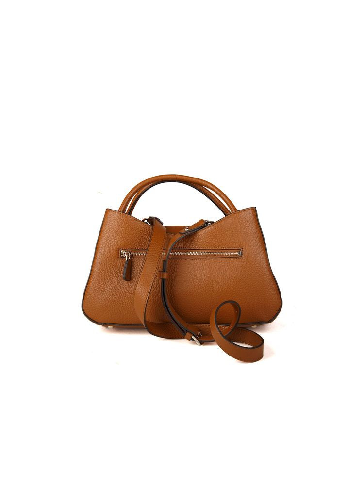 Guess Jessa Girlfriend Shoulder Bag — Brown Polyurethane