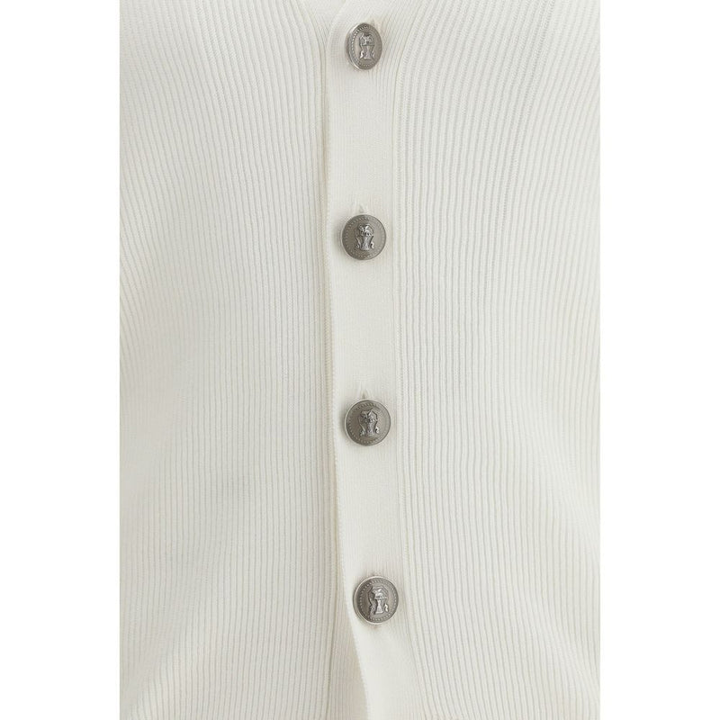 White Cotton Cardigan