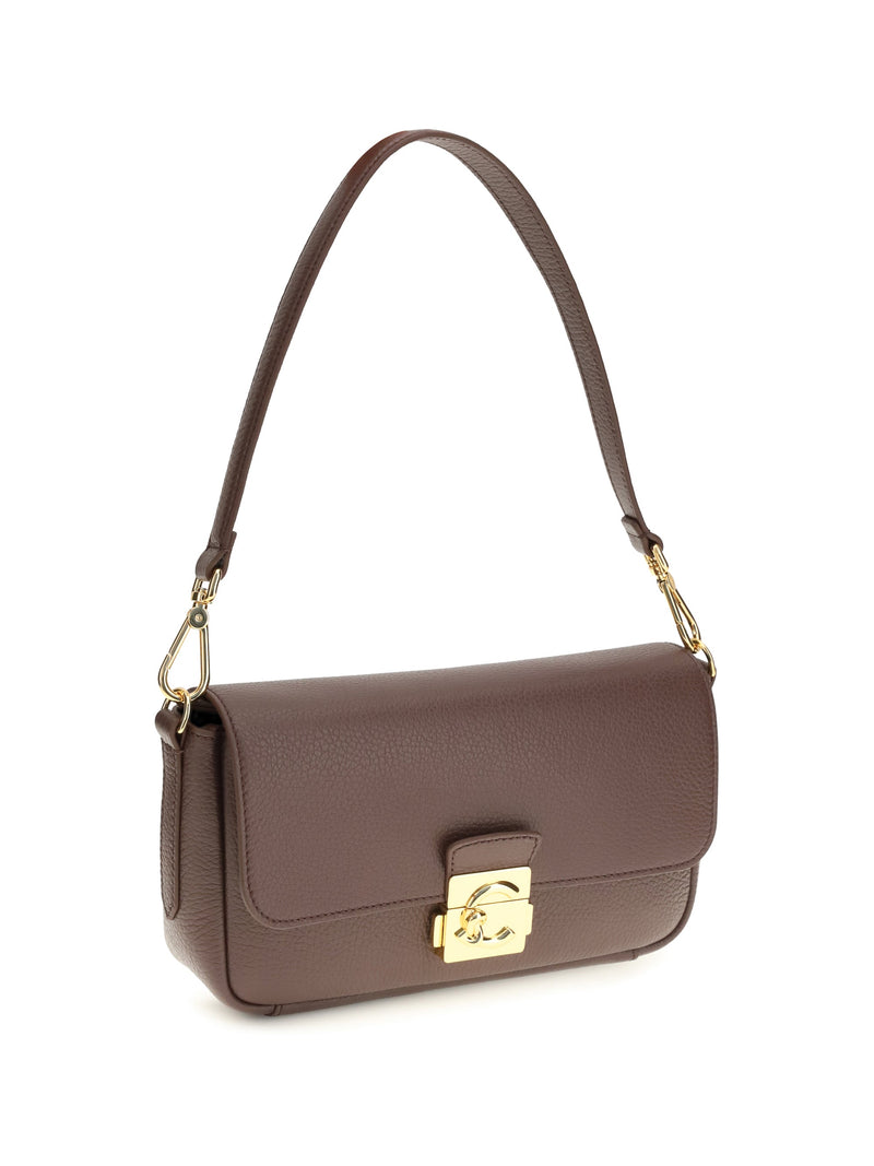 Coccinelle Shoulder Bag — Brown Calf Leather Bos Taurus
