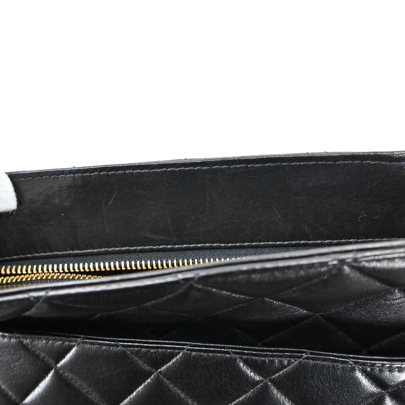 Chanel Medallion Quilted Lambskin Black Leather Bag