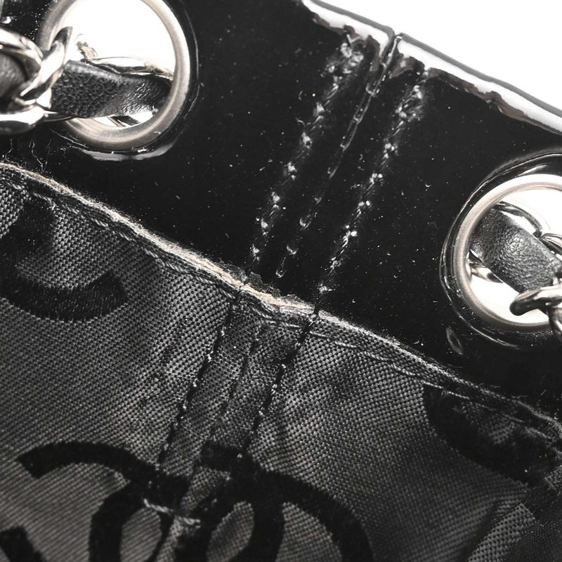 Chanel Cc Pocket Pony Hair With Patent Black Patent_leather Bag
