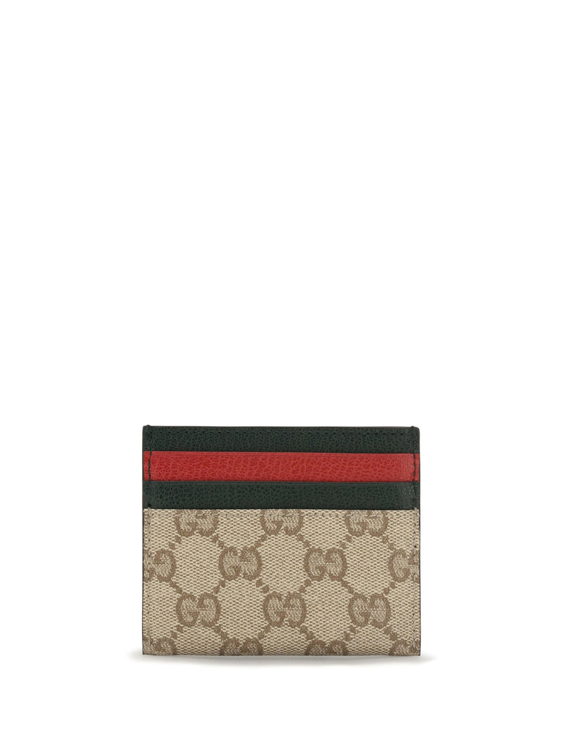 Gucci Gg Coated Canvas Multicolor Card Case — Cotton Wallet