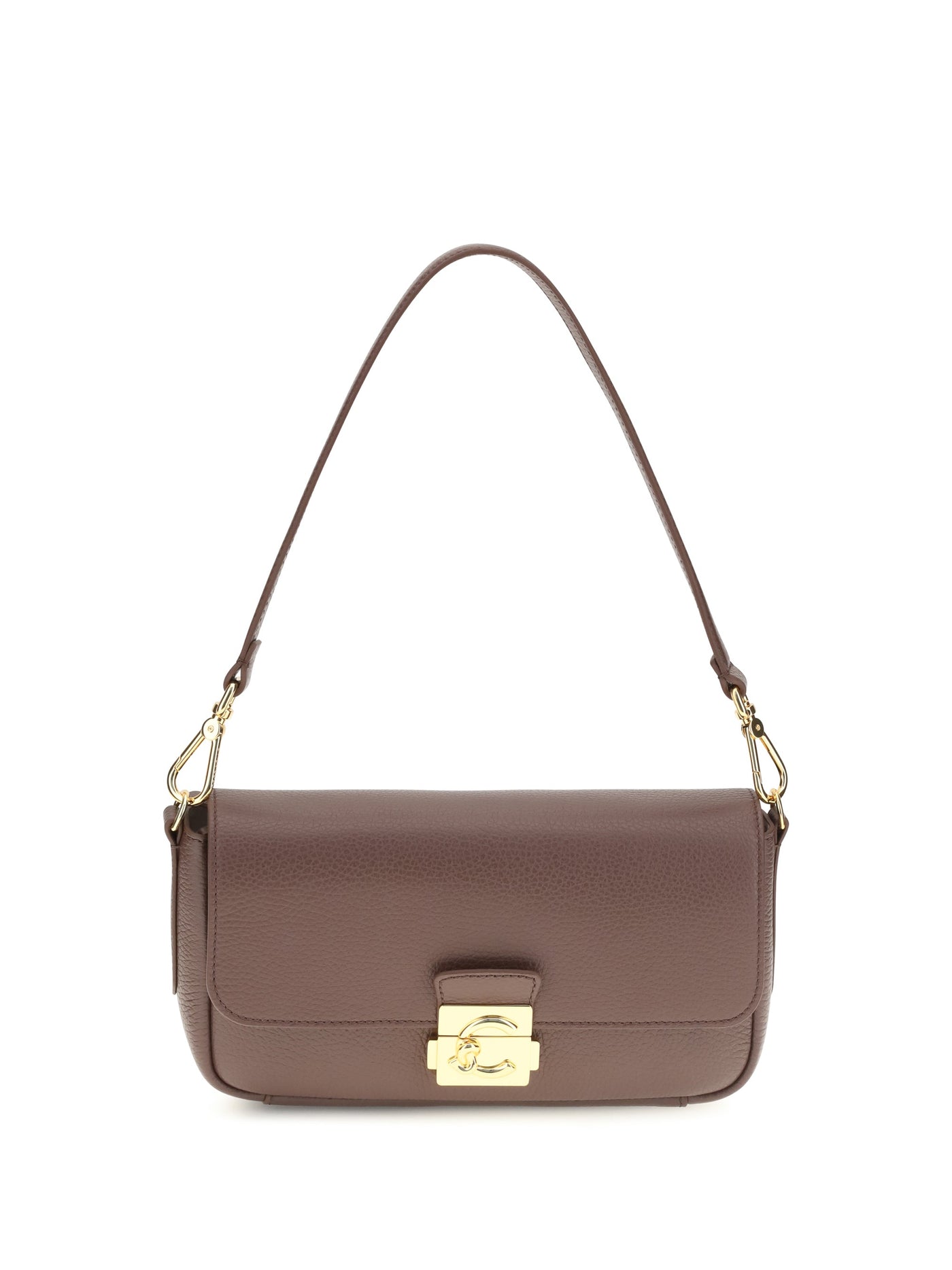 Coccinelle Shoulder Bag — Brown Calf Leather Bos Taurus