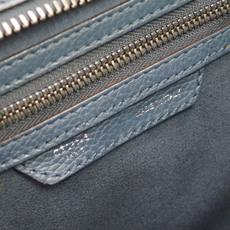 Celine Luggage Grainy Leather Navy Bag