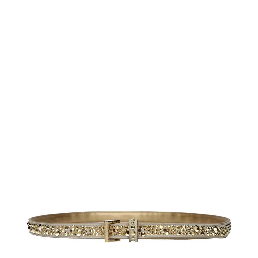 Gold Leather Regular Belt