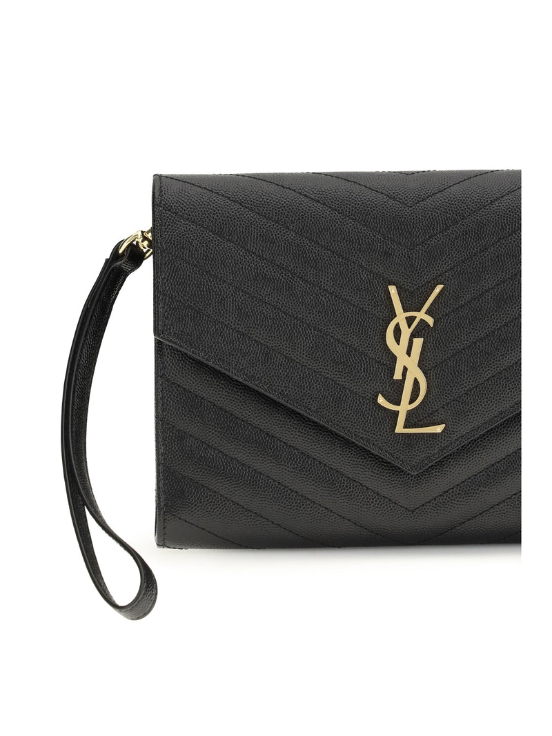 Saint Laurent Quilted Calf Leather Wallet — Black Bos Taurus