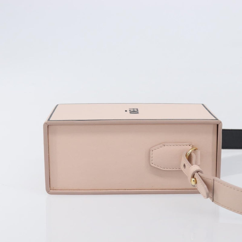 Fendi Logo Vertical Box Leather Pink Bag