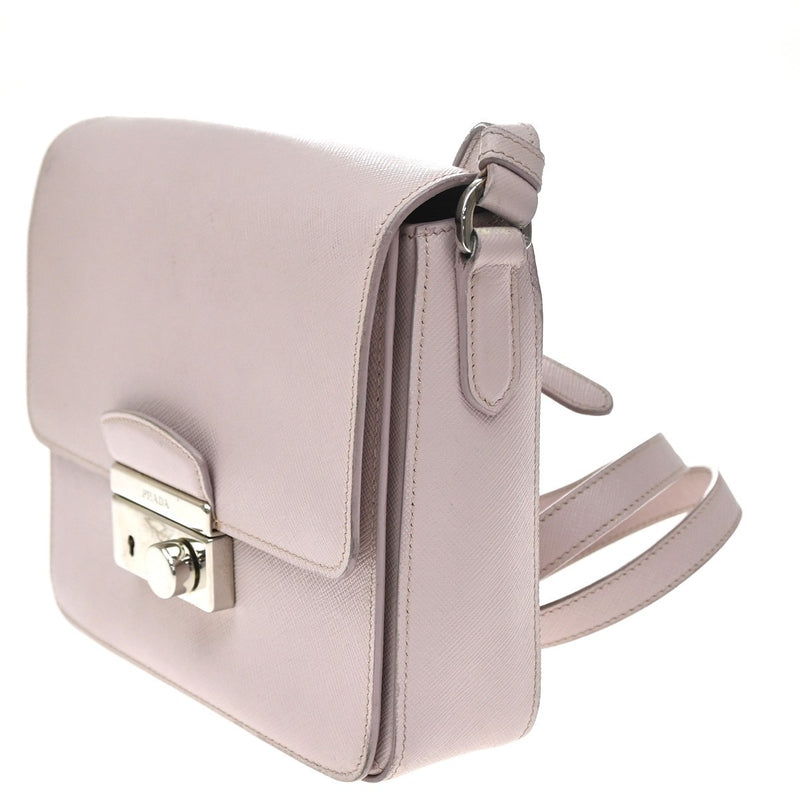 Prada Sound Flap Embroidered Saffiano Pink Leather Bag