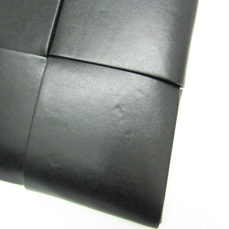Bottega Veneta Cut Out Maxi Intrecciato Leather Black Bag