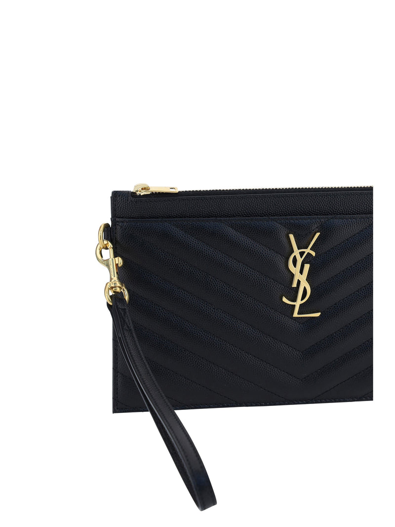 Saint Laurent Quilted Leather Wallet — Black Calf