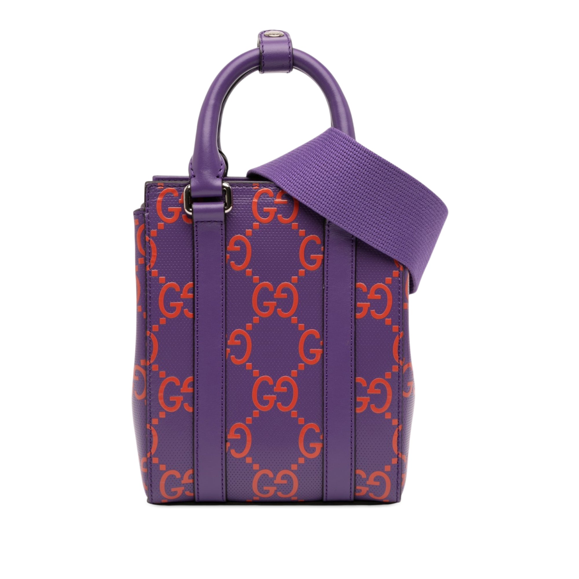 Mini GG Embossed Perforated Leather Tote - Image 1