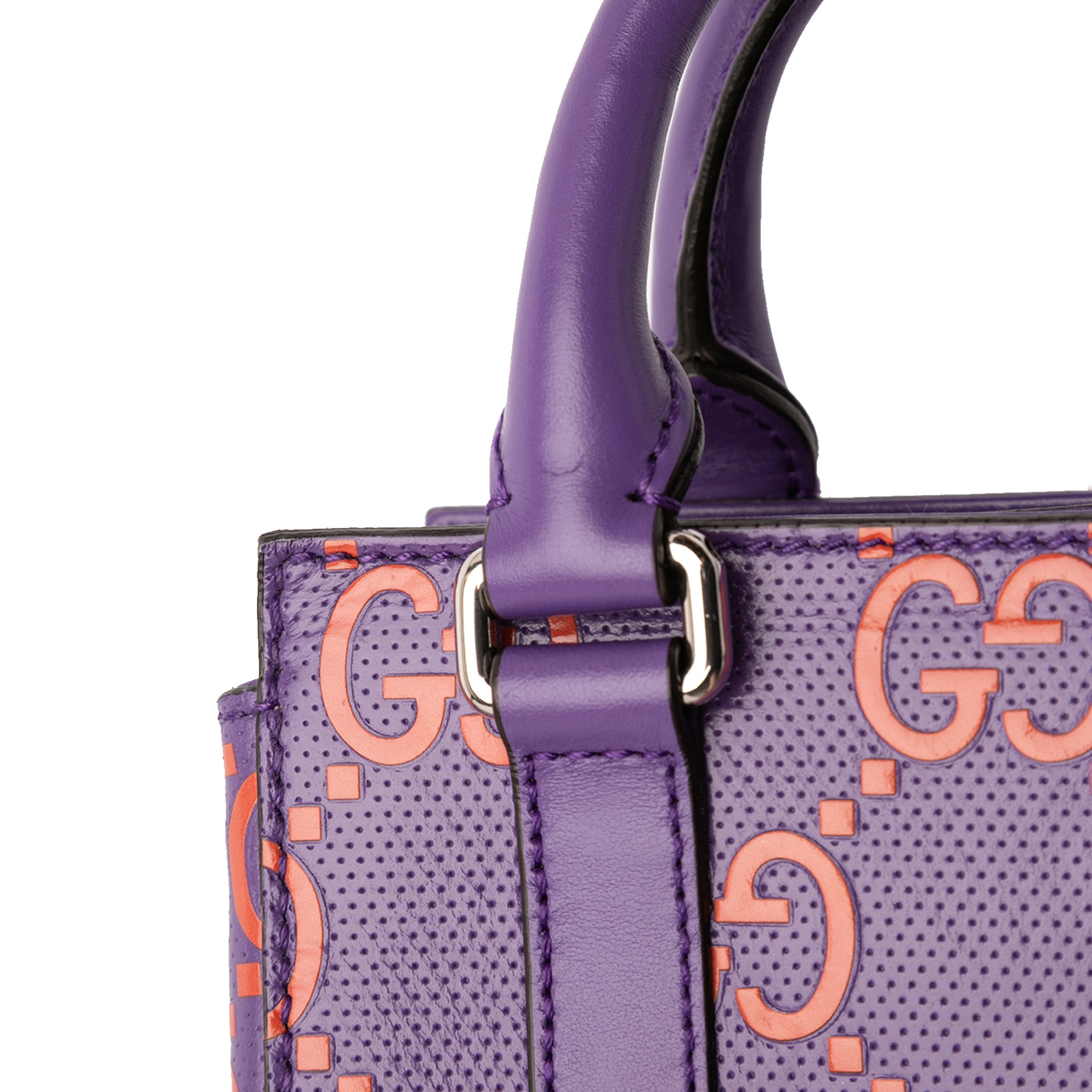 Mini GG Embossed Perforated Leather Tote - Image 6