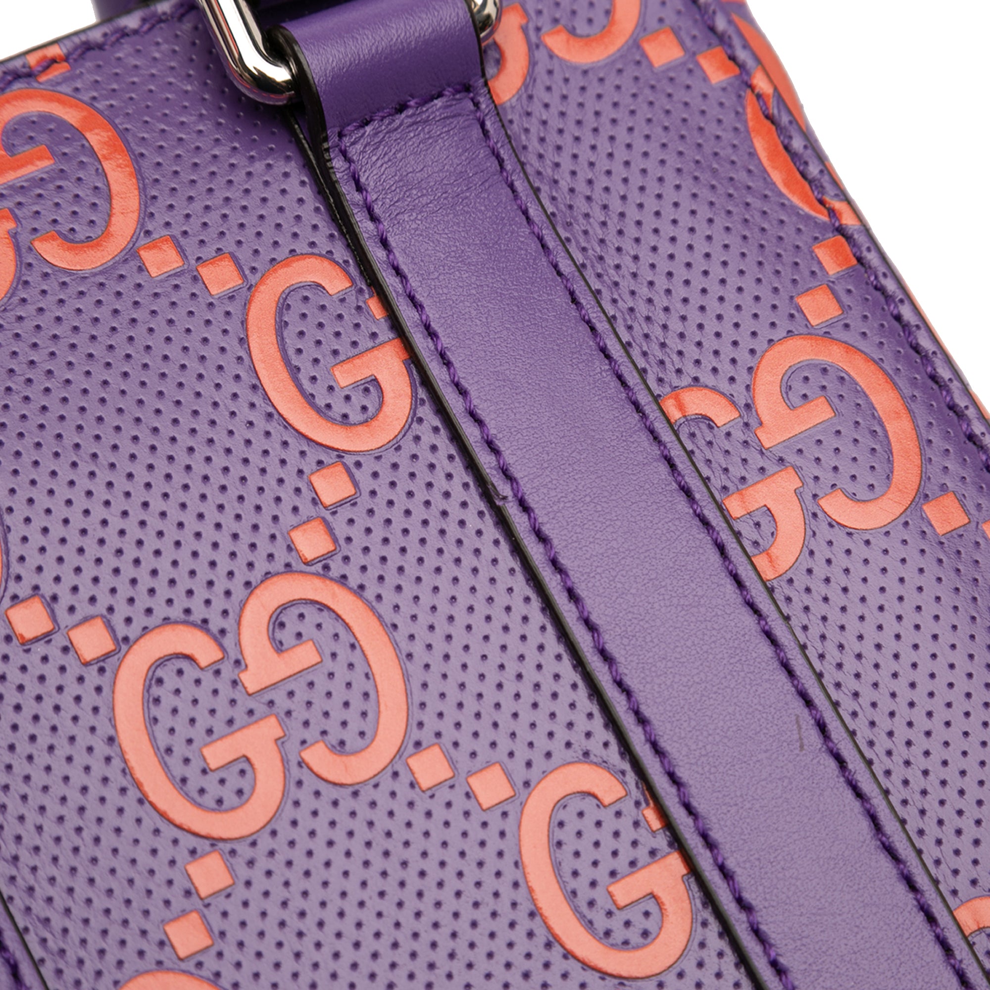 Mini GG Embossed Perforated Leather Tote - Image 7