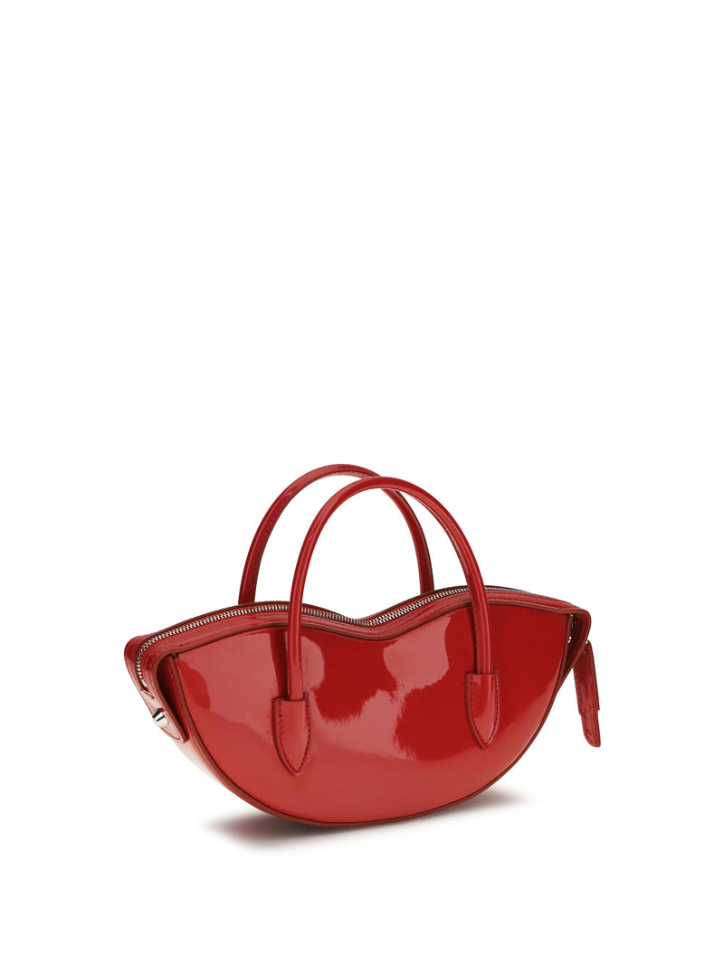 Fiorucci Mini Lips Shoulder Bag — Red Calf Leather Bos Taurus