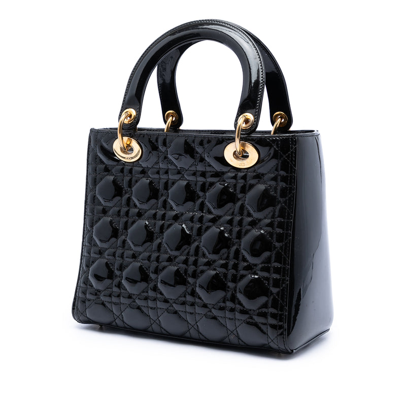 Medium Patent Cannage Lady Dior - Image 2